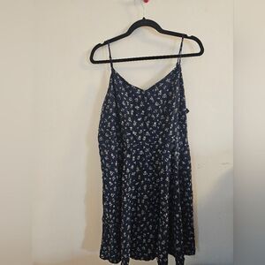 Old navy flowered blue dress size xxl